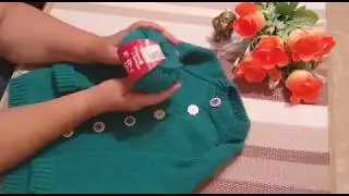 Кофточка спицами на ребенка 4-5 лет регланом сверху.