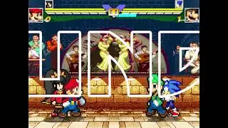 Mugen Request: Super Better Mario & Ashley vs Super Better Luigi & Sonic