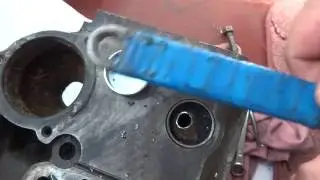 How to remove the plug from the water jacket of the 21083 block.