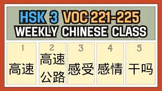 [New HSK 3 Voc list] Voc: 221-225