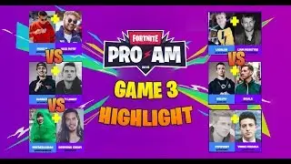 Fortnite World Cup PRO AM Game 3 Highlights - Cloakzy vs Symfuhny vs Muselk & Mrfreshasian!