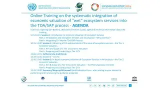 Virtual training workshop on the Economic Valuation of Ecosystem Services