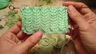 Объёмные колоски спицами. Не совсем обычный способ.