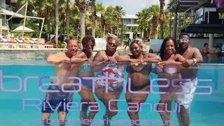 Fourth of July 2023 Pool party at the xcelerate pool at Breathless Riviera Maya Cancun.