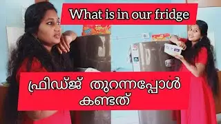 What is in our fridge 😃ഇവൾ ഇത് എന്തൊക്കെയാ ഫ്രിഡ്ജിനകത്ത്  കയറ്റി വെച്ചിരിക്കുന്നത് എന്ന് കാണണ്ടേ😂