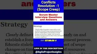 Conflict Resolution for Scope Creep Scrum Master  