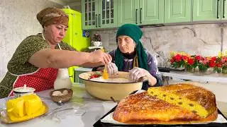 Grandma Baking Homemade National Azerbaijani Sweet Breads in a Oven!