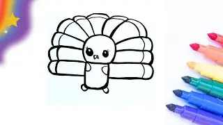 How To Draw A Funny Turkey | Easy Drawing For Kids | Asma Art
