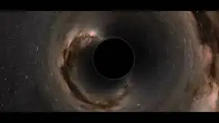 Falling into a black hole (simulation)