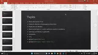 Introduction to Tuples in Python 3.11 || Collection Related Data types || Immutability in Tuples