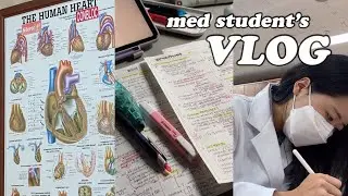 ENG) Korean Med Student VLOG | 7 Exams in 2 Weeks🔥 Average sleep 4 hours, Cardiology rotations🫀