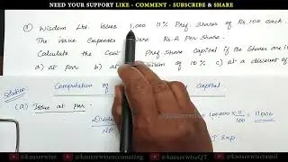 Cost of Capital | Irredeemable Preference Shares| Financial Management | Solved Problem | Kauserwise