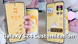 ✨️ Galaxy S24 ✨️ 📱| Aesthetic Customization  💛🌞🌻°• (ASMR)