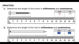 METRIC LENGTHS - Measuring with Millimetres and Centimetres