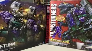Transformers Legends LG 43 Trypticon Comparison with Titans Return Trypticon Chefatron Review