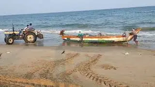 how fisher man enter into sea for fishing..