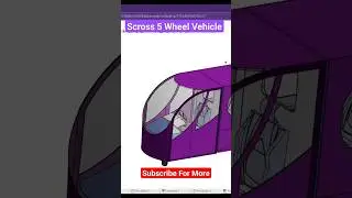 Five Wheel Vehicle #onshape #youtubeshorts #shorts #vehicles #subscribe #wheels #commercialvehicles