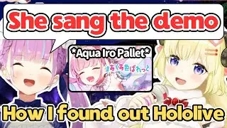 Aqua Reveals That Watame Before Her Debut Sang The Demo of Aqua Iro Palette[Hololive/EngSub/JpSub]