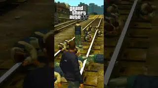 🤔ОСТАНОВИТ ТОЛПА ЛЮДЕЙ👨‍👩‍👧‍👦 ПОЕЗД?!🚂 В РАЗНЫХ GTA #gta #гта #shorts
