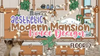 Aesthetic Modern Mansion House Design (Floor 2) 🏠🧺🥥 | Toca Boca | Toca Life World 🪵🌷