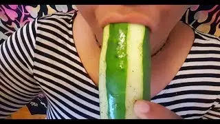 eating a cucumber ASMR