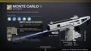 HOW TO GET MONTE CARLO CATALYST - DESTINY 2