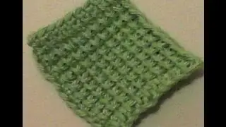 Тунисское вязание крючком  УЗОР ПРОСТАЯ ПЛЕТЕНКА.Tunisian (Afghan) crochet