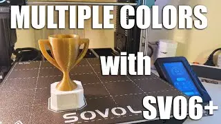 Multiple color prints on the SOVOL SV06 Plus (golden trophy on marble base)