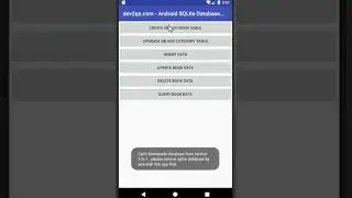 android sqlite database downgrade error
