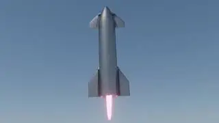 Starship SNX launch and landing animation V1 (Blender)