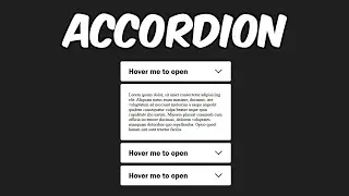 Accordion With Only HTML & CSS