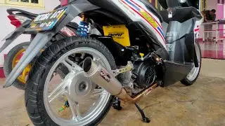 Cek Sound knalpot racing proliner di motor Honda beat