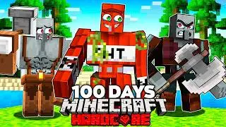 I Survived 100 Days as a TNT GOLEM in Hardcore Minecraft