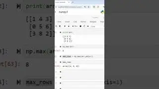 find the max element in a NumPy array along a particular axis#numpy #python3