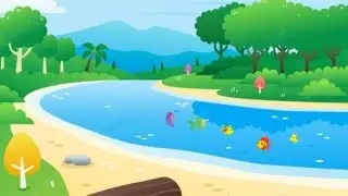 Пять маленьких рыбок играли в реке