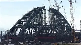 Строительство Керченского моста (июнь, 2017).