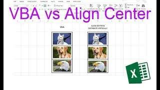 2 Way Insert Multiple Picture into cell Excel | VBA versus Align Center ( What are the different ? )
