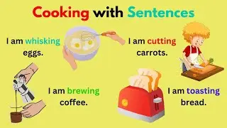 Action Verbs For Beginner Daily English | Cooking with Sentences | Vocabulary Words | Action Verbs