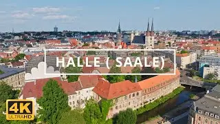 Halle ( Saale) , Germany 🇩🇪 | 4K Drone Footage (With Subtitles)