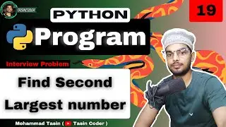 Find Second Largest number in a List ❤️ | Python Programs 🔥| Day 19