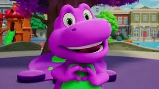 “El Mundo de Barney: ¡El Regreso del Dinosaurio Morado en CGI!”