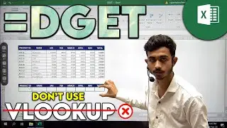 ⛔Don’t Use VLOOKUP – DGET Formula in Excel