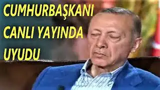 CUMHURBAŞKANI ERDOĞAN BU KEZ CANLI YAYINDA UYUDU RTE A HABER UYUMA GÖRÜNTÜSÜ