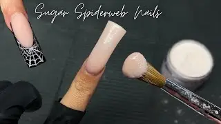HOW TO: Sugar Spiderweb French Tip Acrylic Nails | beautyxmaira