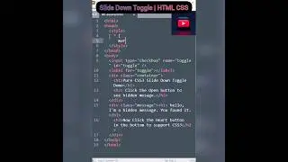 Slide Down Toggle | HTML CSS | 