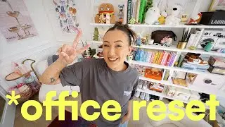 OFFICE RESET 🌸 decluttering + disneyland, lilo & stitch premiere and jellycats!