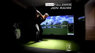 Jon Rahm Practicing at TPC Sawgrass 17th Hole on Full Swing Simulator