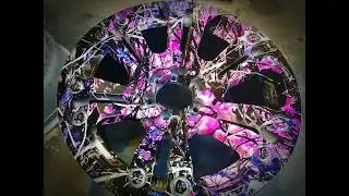 Hydro Dipped Muddy Girl Film on Wheels