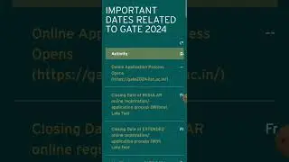 GATE 2024 New Update | GATE Exam 2024 | GATE Application form | #gate2024 | #gate2024exam | #shorts
