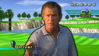 George Bush plays Wii Golf